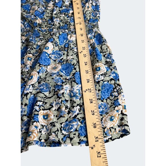 Mine Floral-Print Romper With Adjustable Spaghetti Straps Ruffle Bodice Large - Picture 14 of 14